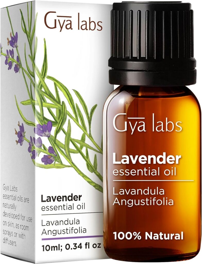 Gya Labs Lavender Essential Oil for Diffuser - 100% Natural Lavender Oil for Skin, Lavender Oil Essential Oil for Hair Massage - 100% Pure Aromatherapy Oils (0.34 fl oz)