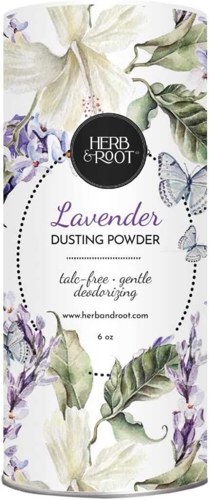 Lavender Talc Free Dusting Powders Made with Arrowroot, Soothing Oats, zinc, and Magnesium. Free of Baking Soda. for Chafing, deodorizing, Sweating…